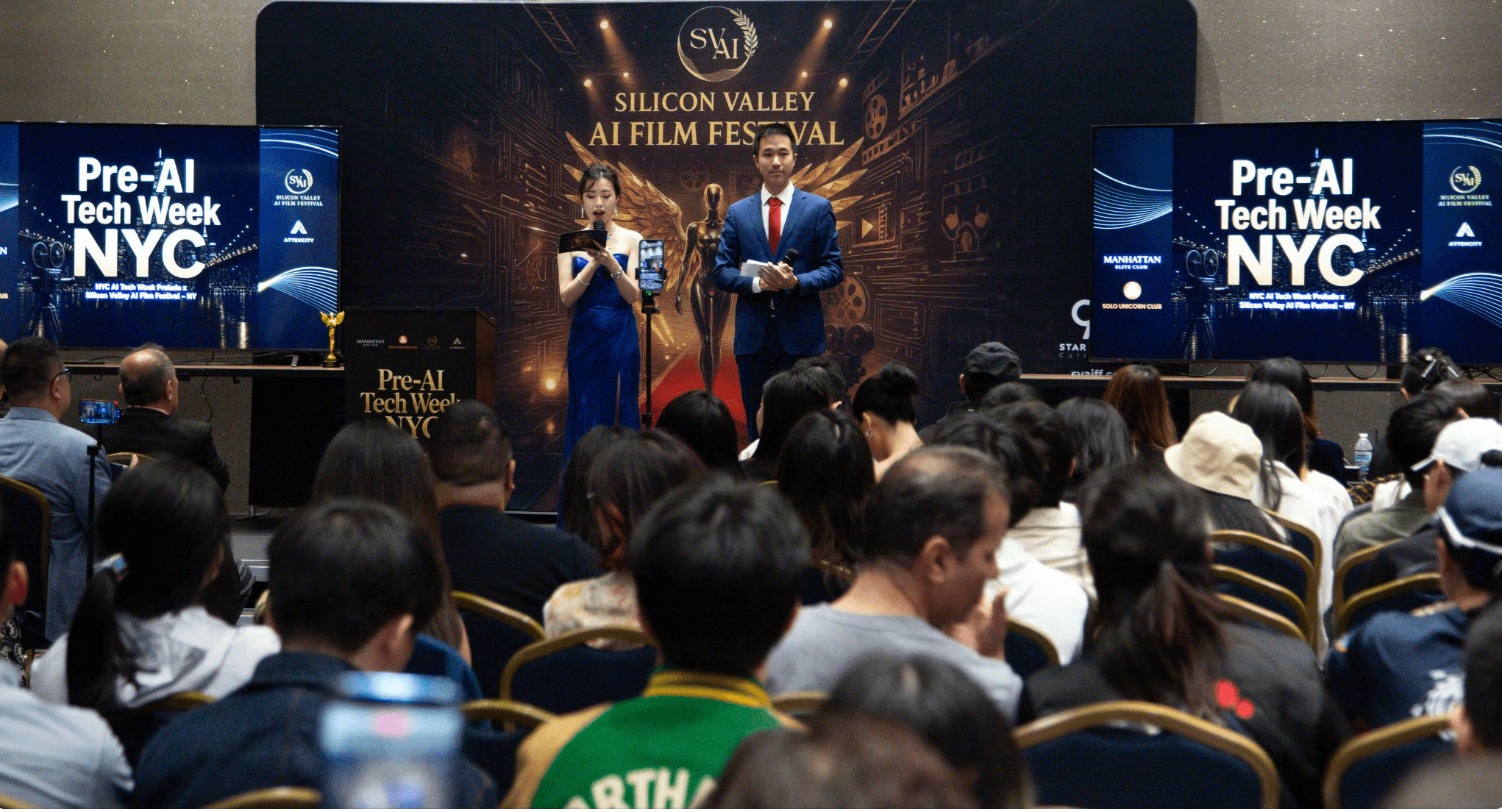 The Pre-AI Tech Week and Silicon Valley AI Film Festival New York press conference concluded successfully in New York.